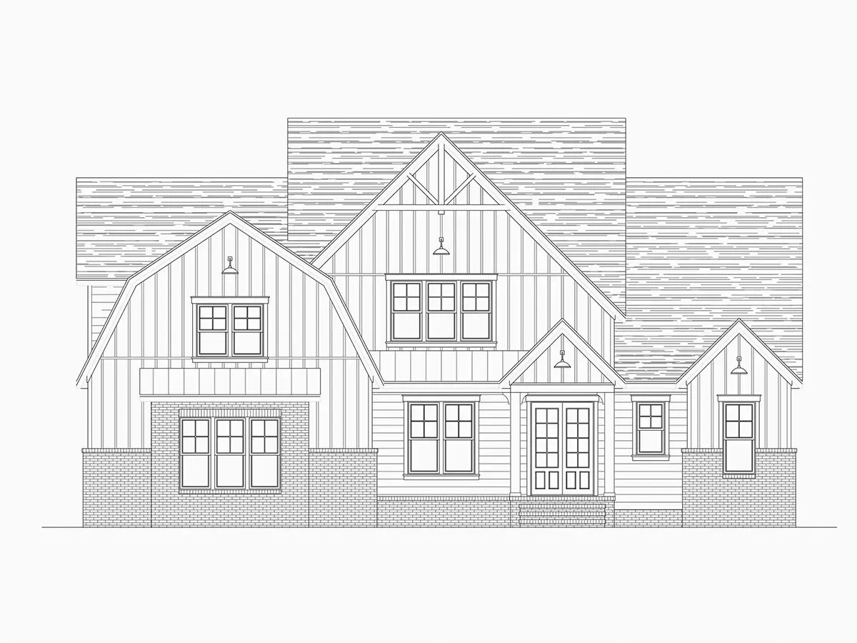 Projekt domu z poddaszem użytkowym o pow. 385 m²: 4 Sypialnie, Gabinet, 5 Łazienki, Otwarta kuchnia, Garaż