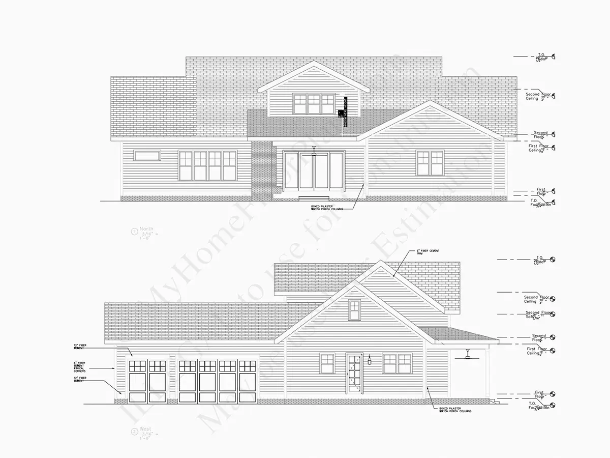 Projekt domu z poddaszem użytkowym o pow. 341 m²: 4 Sypialnie, Gabinet, 5 Łazienki, Otwarta kuchnia, Garaż