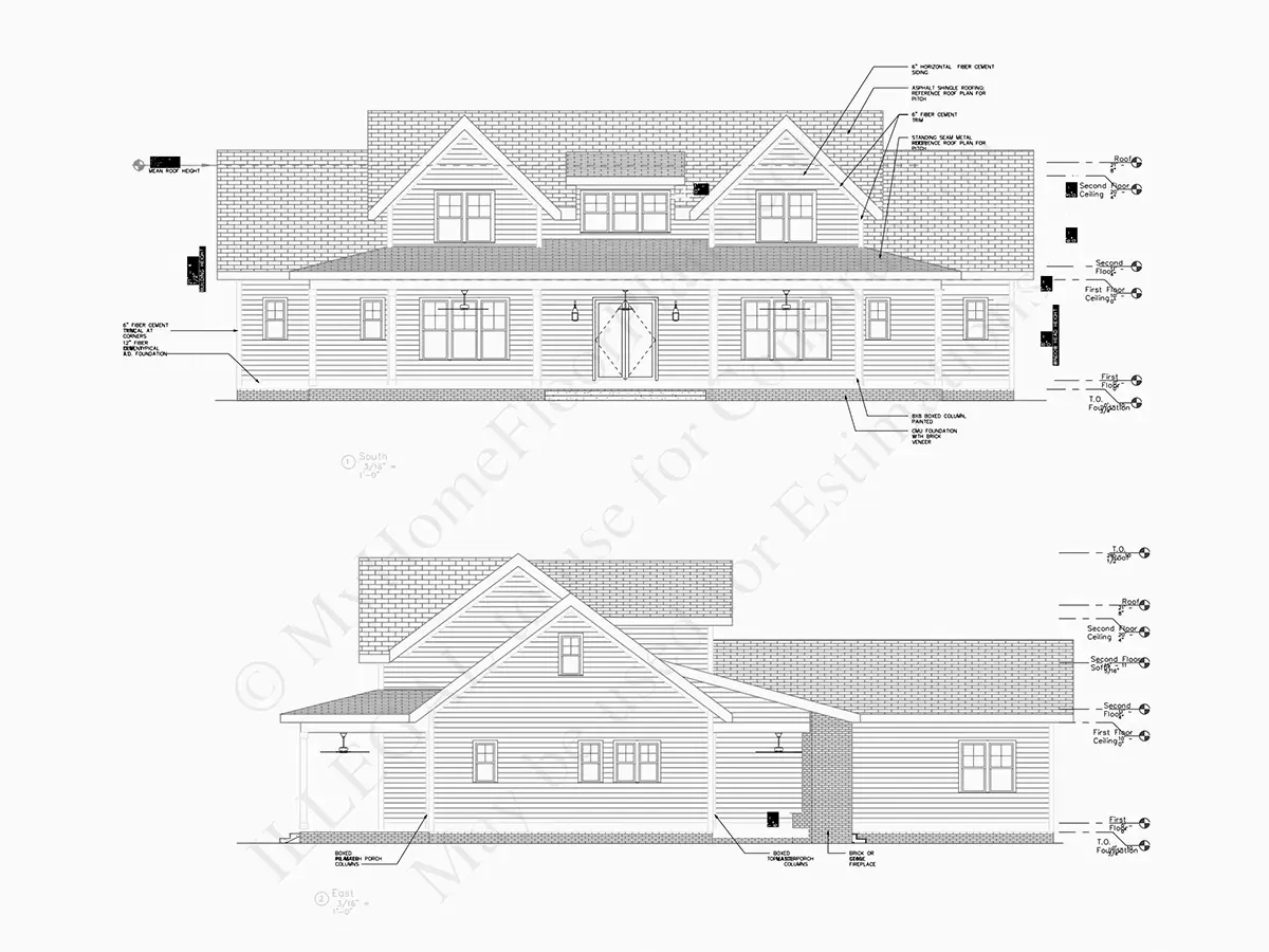 Projekt domu z poddaszem użytkowym o pow. 341 m²: 4 Sypialnie, Gabinet, 5 Łazienki, Otwarta kuchnia, Garaż