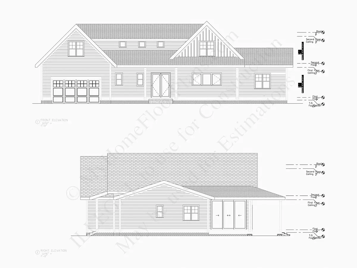 Projekt domu z poddaszem użytkowym o pow. 419 m²: 4 Sypialnie, 4 Łazienki, Otwarta kuchnia, Garaż
