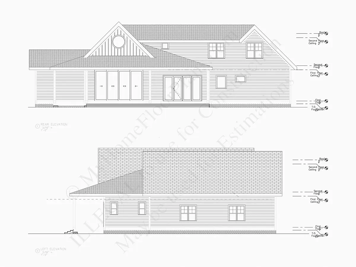 Projekt domu z poddaszem użytkowym o pow. 419 m²: 4 Sypialnie, 4 Łazienki, Otwarta kuchnia, Garaż