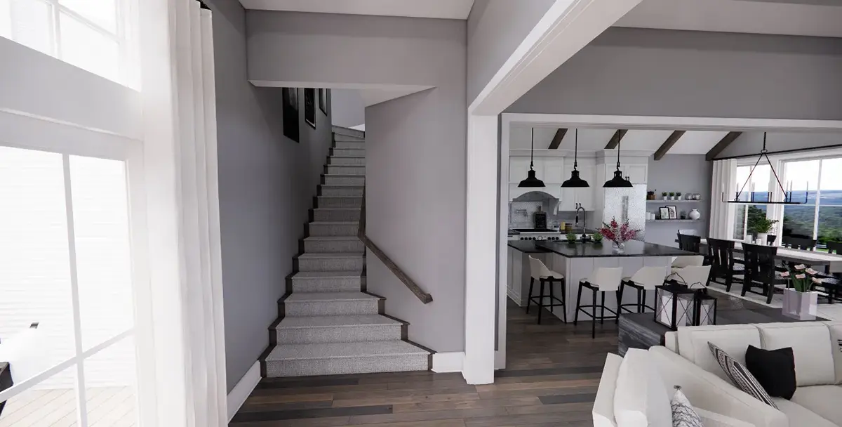 Projekt domu z poddaszem użytkowym o pow. 200 m²: 3 Sypialnie, Gabinet, 3 Łazienki, Otwarta kuchnia, Garaż