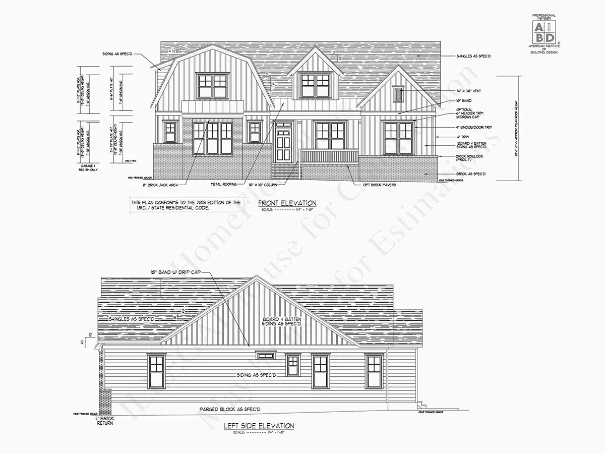 Projekt domu z poddaszem użytkowym o pow. 284 m²: 4 Sypialnie, 4 Łazienki, Otwarta kuchnia, Garaż