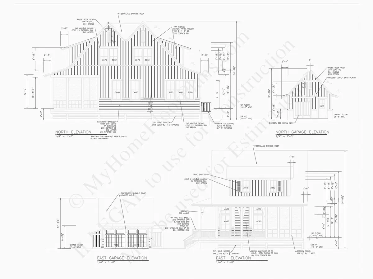 Projekt domu z poddaszem użytkowym o pow. 233 m²: 4 Sypialnie, 5 Łazienki, Otwarta kuchnia, Garaż