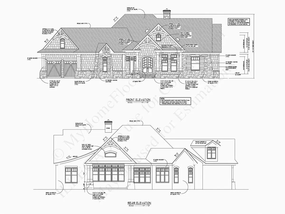 Projekt domu parterowego o pow. 301 m²: 4 Sypialnie, Gabinet, 4 Łazienki, Otwarta kuchnia, Garaż