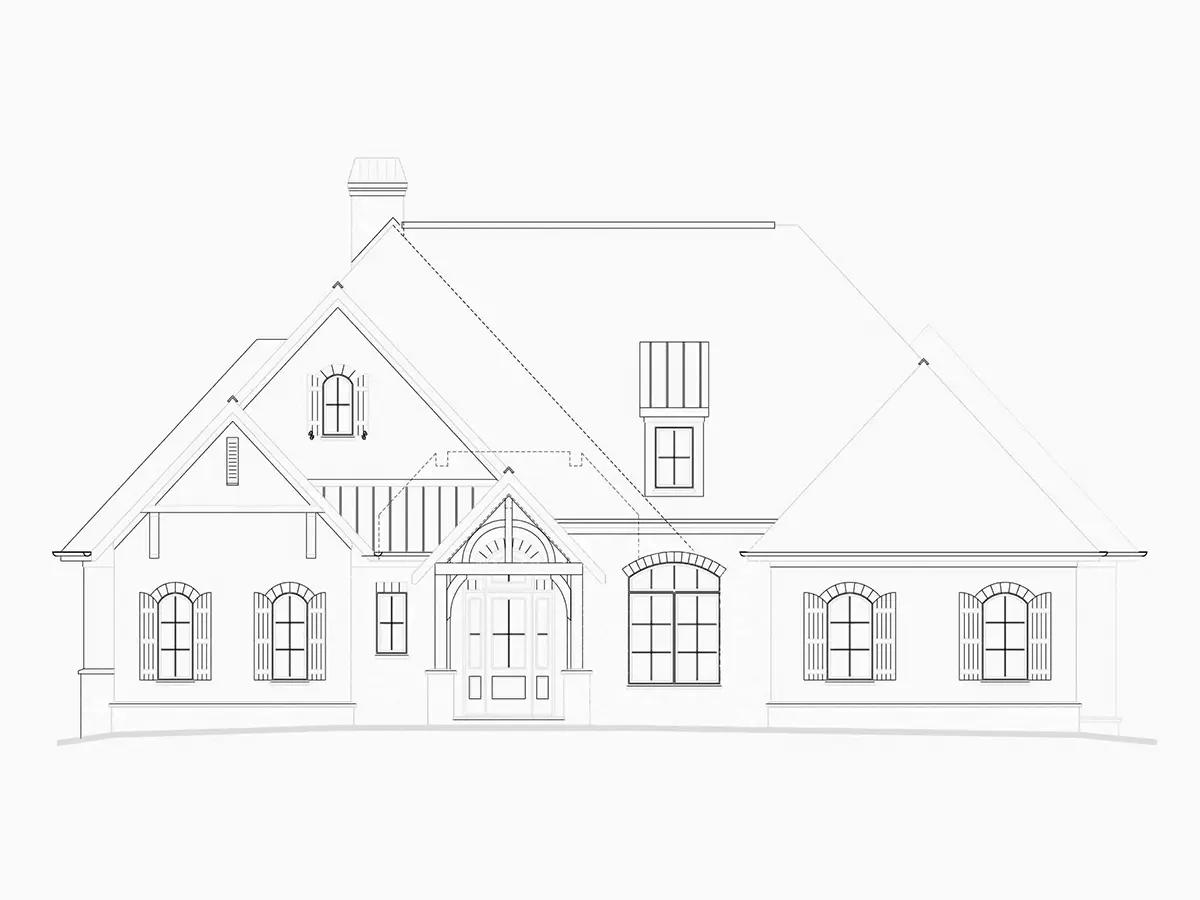Projekt domu parterowego o pow. 257 m²: 2 Sypialnie, Gabinet, 4 Łazienki, Otwarta kuchnia, Garaż