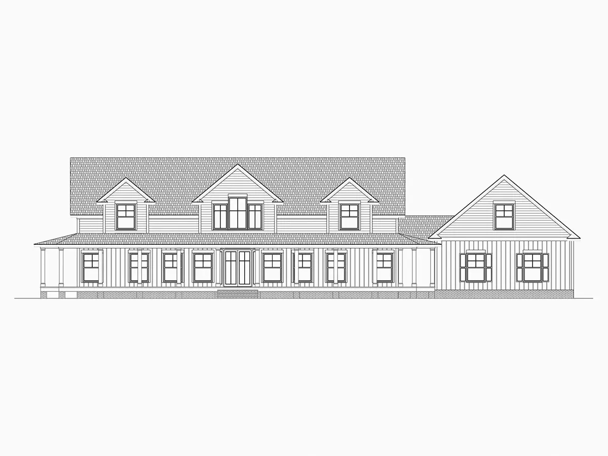 Projekt domu z poddaszem użytkowym o pow. 312 m²: 3 Sypialnie, 4 Łazienki, Garaż