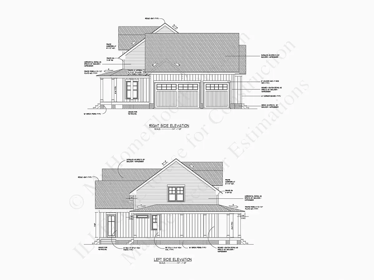 Projekt domu z poddaszem użytkowym o pow. 312 m²: 3 Sypialnie, 4 Łazienki, Garaż