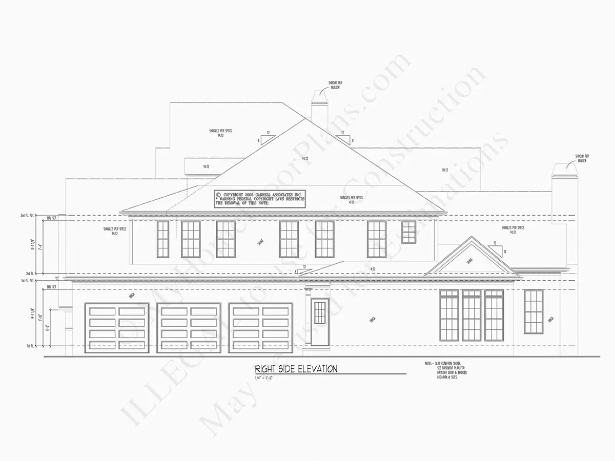 Projekt domu piętrowego o pow. 350 m²: 4 Sypialnie, Gabinet, 4 Łazienki, Garaż