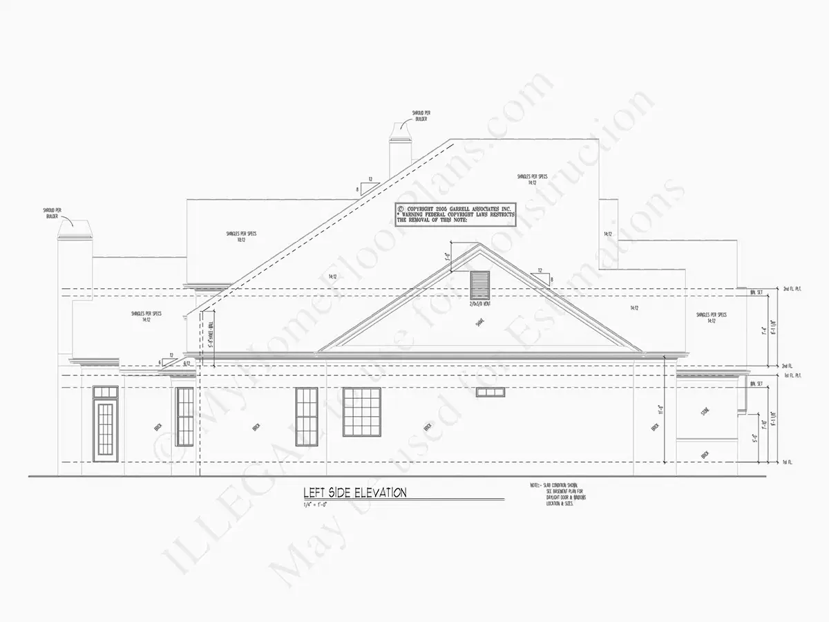 Projekt domu piętrowego o pow. 350 m²: 4 Sypialnie, Gabinet, 4 Łazienki, Garaż