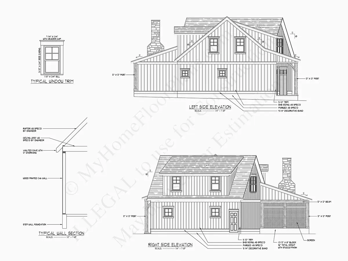 Projekt domu z poddaszem użytkowym o pow. 314 m²: 3 Sypialnie, 4 Łazienki, Otwarta kuchnia, Garaż