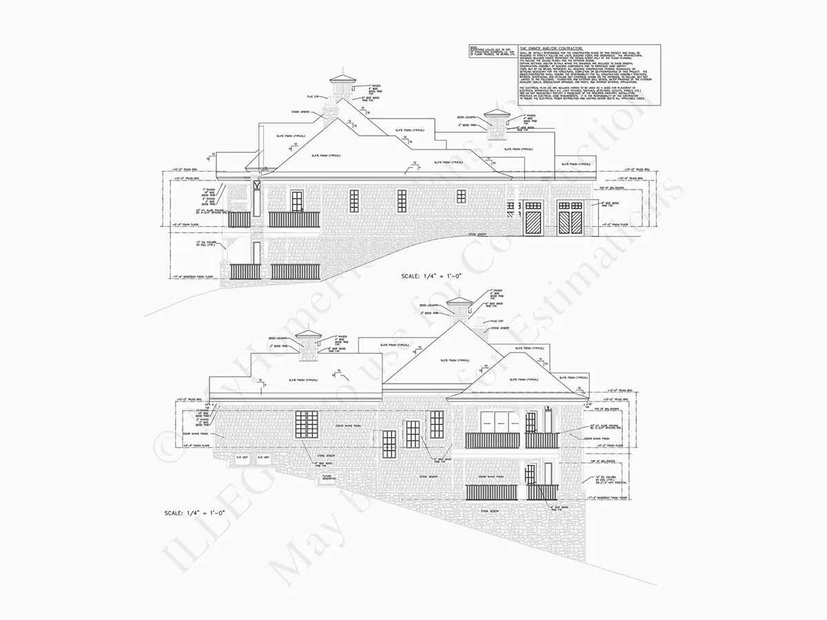 Projekt domu parterowego + piwnicą o pow. 425 m²: 4 Sypialnie, Gabinet, 5 Łazienki, Otwarta kuchnia, Garaż