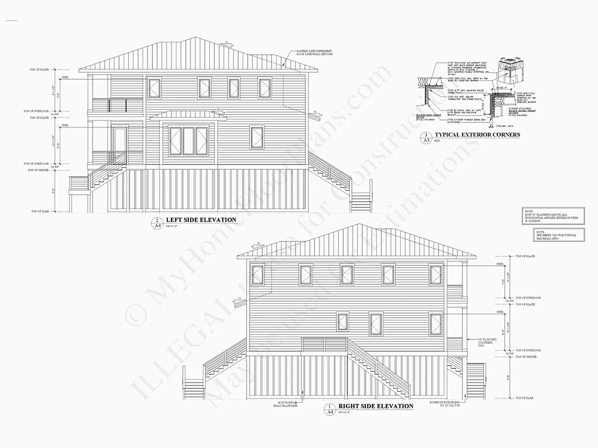Projekt domu dwupiętrowego o pow. 311 m²: 5 Sypialnie, 4 Łazienki, Otwarta kuchnia, Garaż