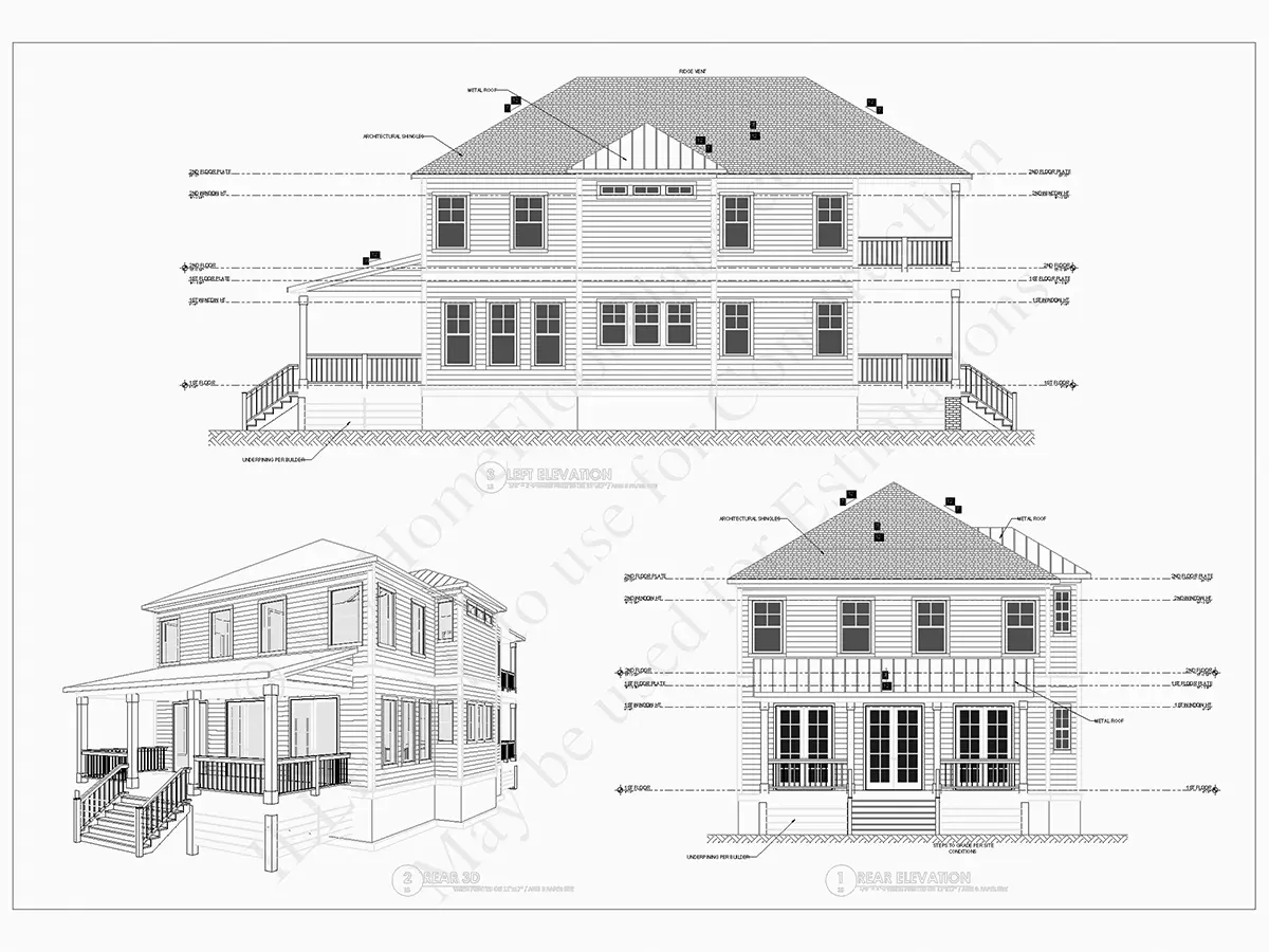 Projekt domu piętrowego o pow. 230 m²: 3 Sypialnie, Gabinet, 3 Łazienki, Otwarta kuchnia, bez Garażu