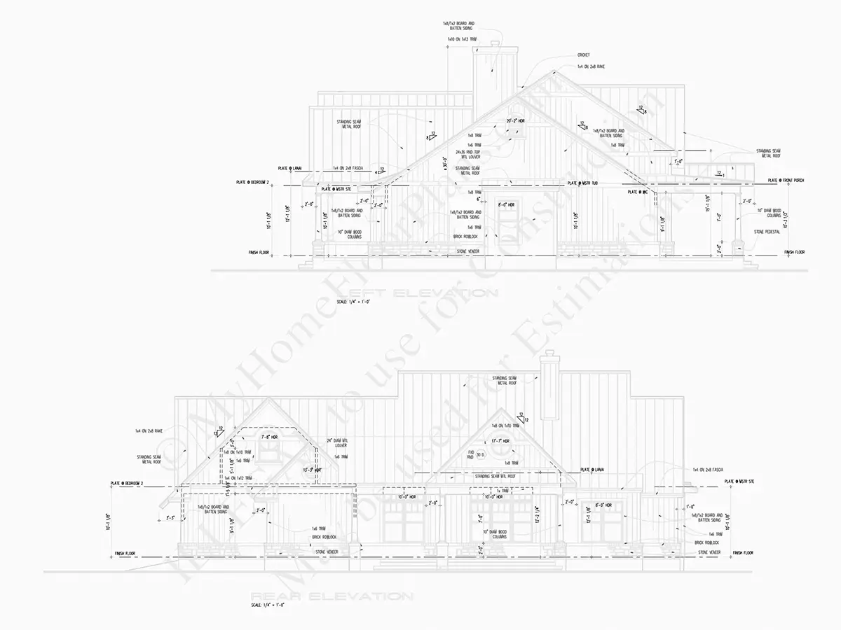 Projekt domu z poddaszem użytkowym o pow. 272 m²: 2 Sypialnie, Gabinet, 4 Łazienki, Otwarta kuchnia, Garaż