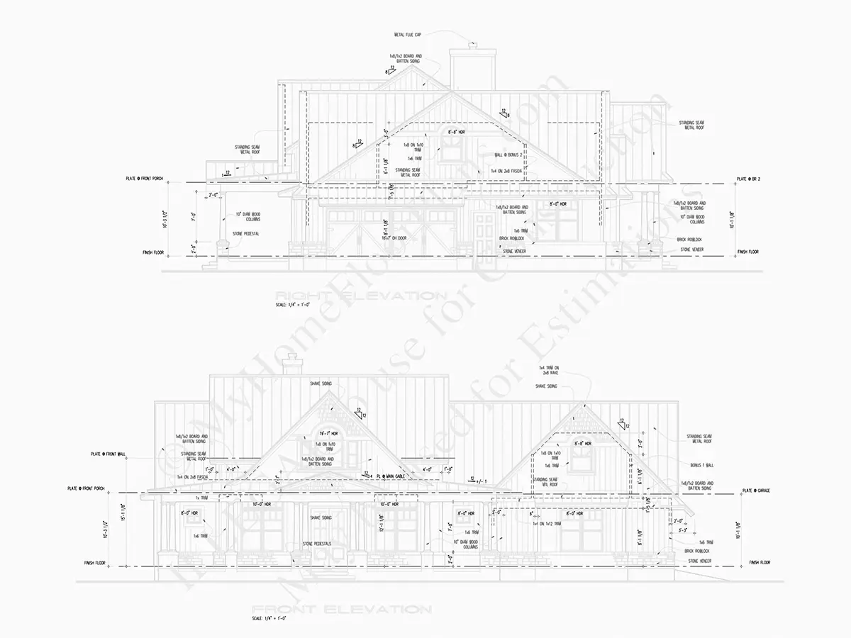 Projekt domu z poddaszem użytkowym o pow. 272 m²: 2 Sypialnie, Gabinet, 4 Łazienki, Otwarta kuchnia, Garaż