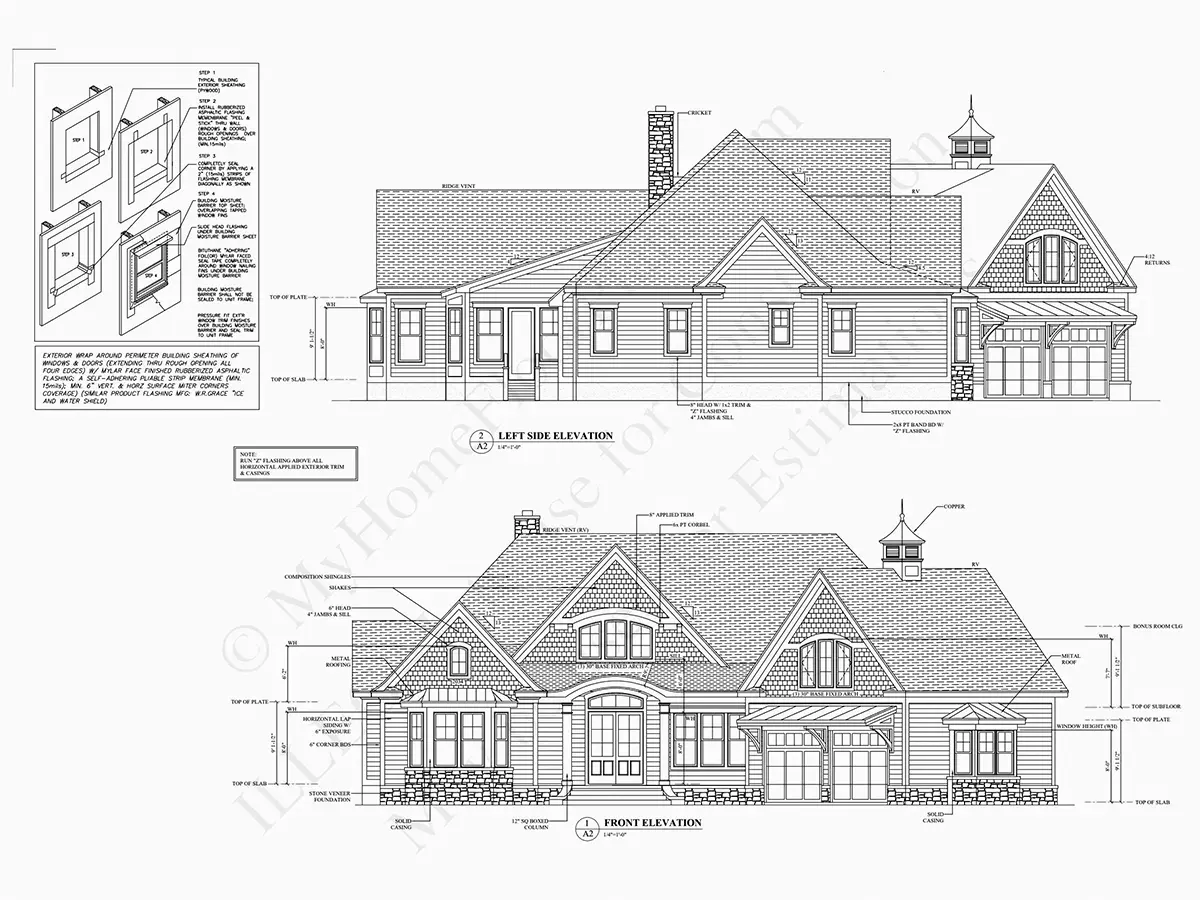 Projekt domu z poddaszem użytkowym o pow. 433 m²: 4 Sypialnie, Gabinet, 4 Łazienki, Otwarta kuchnia, Garaż