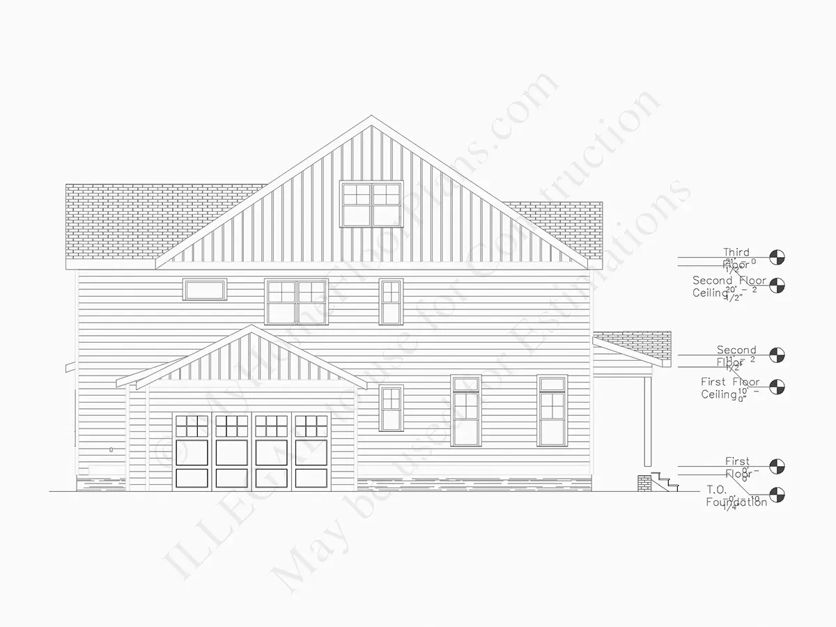 Projekt domu piętrowego o pow. 237 m²: 4 Sypialnie, Gabinet, 5 Łazienki, Otwarta kuchnia, Garaż
