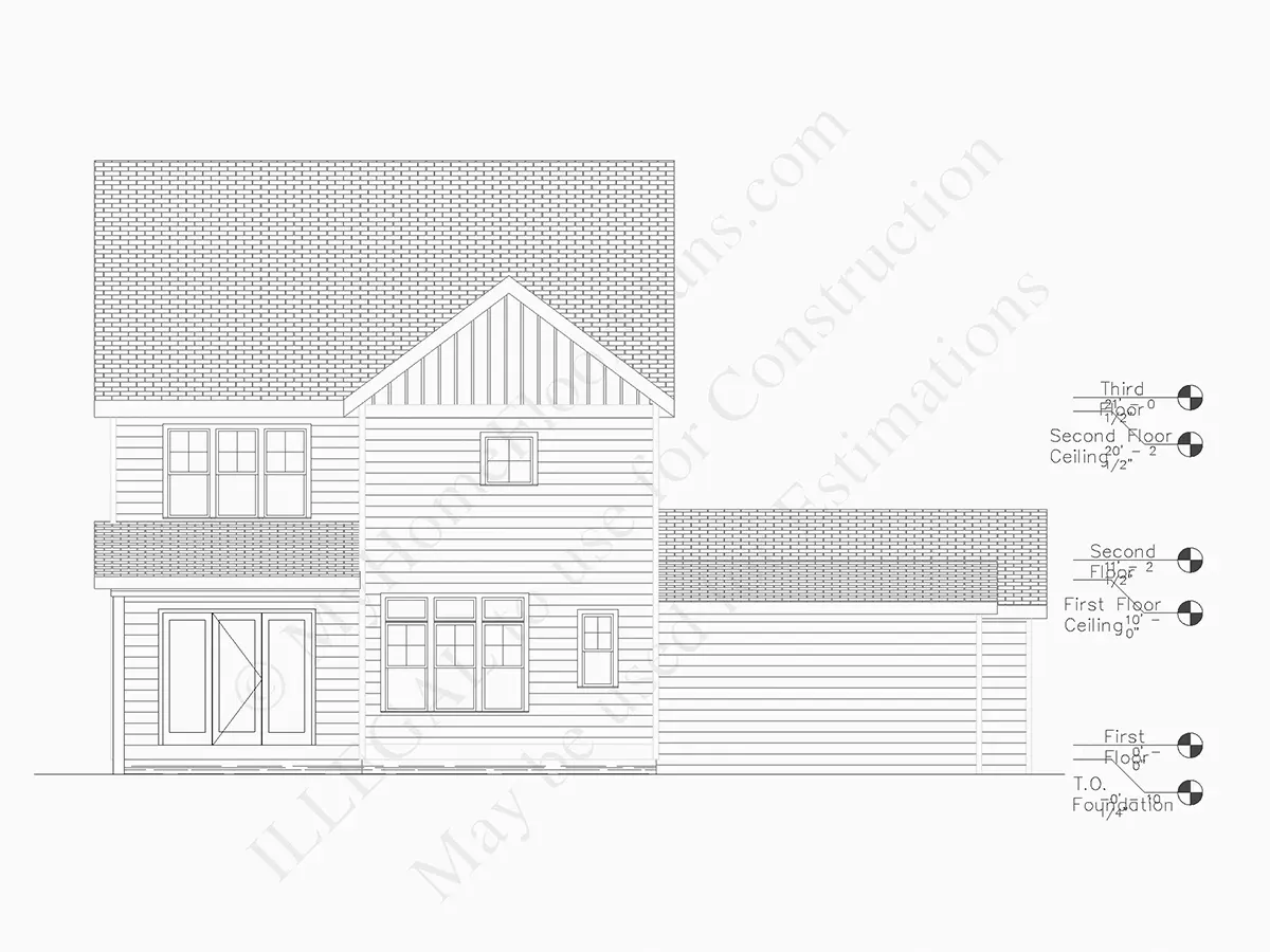 Projekt domu piętrowego o pow. 237 m²: 4 Sypialnie, Gabinet, 5 Łazienki, Otwarta kuchnia, Garaż