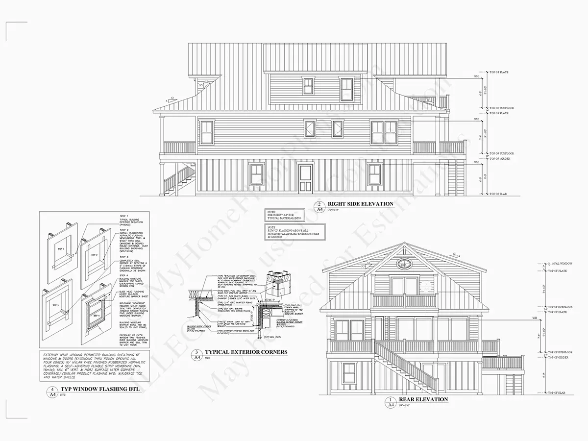 Projekt domu dwupiętrowego o pow. 60 m²: 4 Sypialnie, 4 Łazienki, Otwarta kuchnia, Garaż