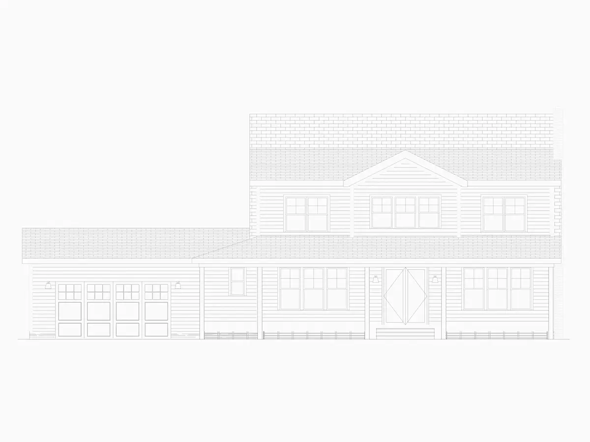 Projekt domu piętrowego o pow. 255 m²: 4 Sypialnie, 4 Łazienki, Otwarta kuchnia, Garaż