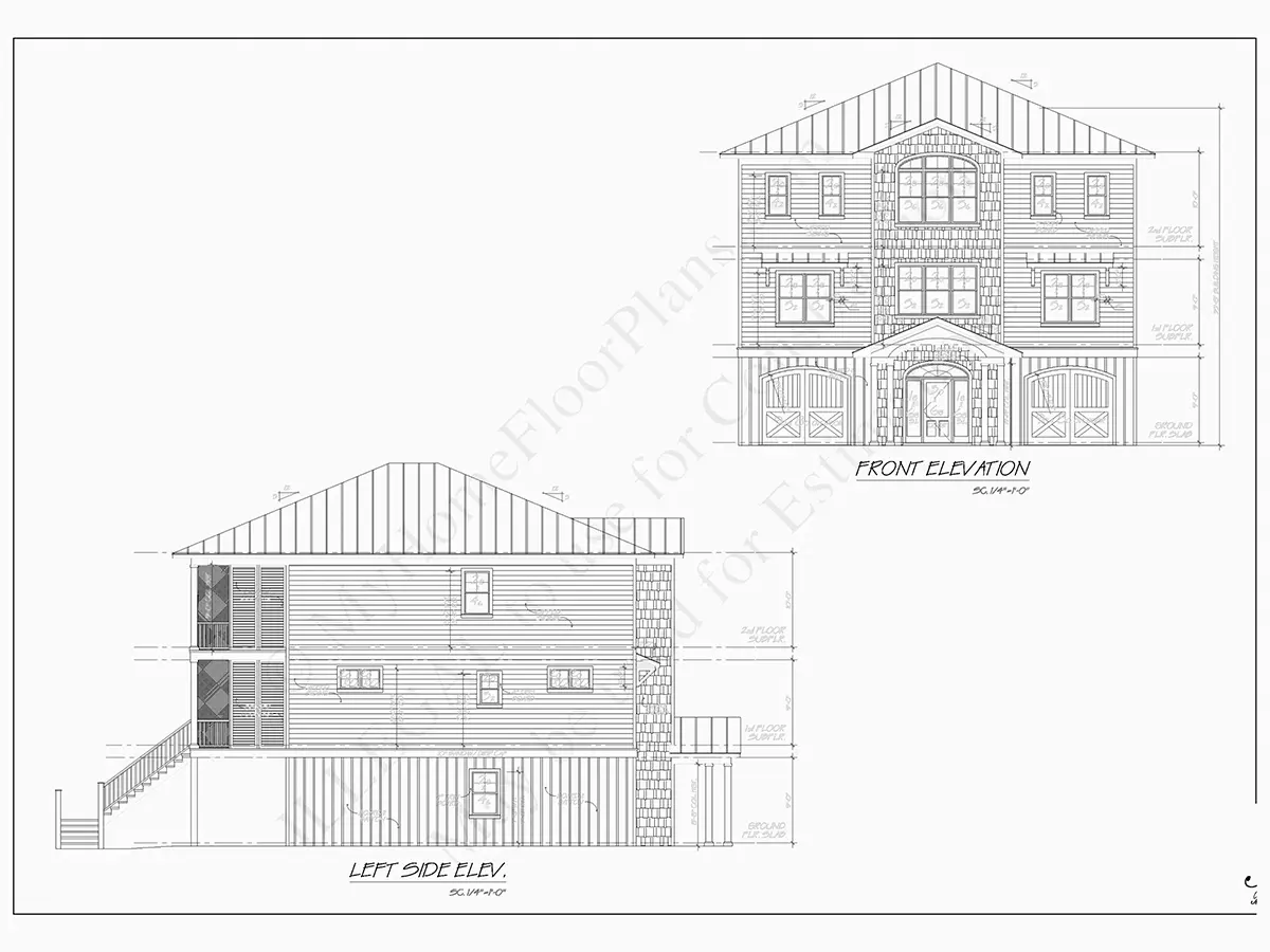 Projekt domu dwupiętrowego o pow. 336 m²: 4 Sypialnie, 5 Łazienki, Otwarta kuchnia, Garaż
