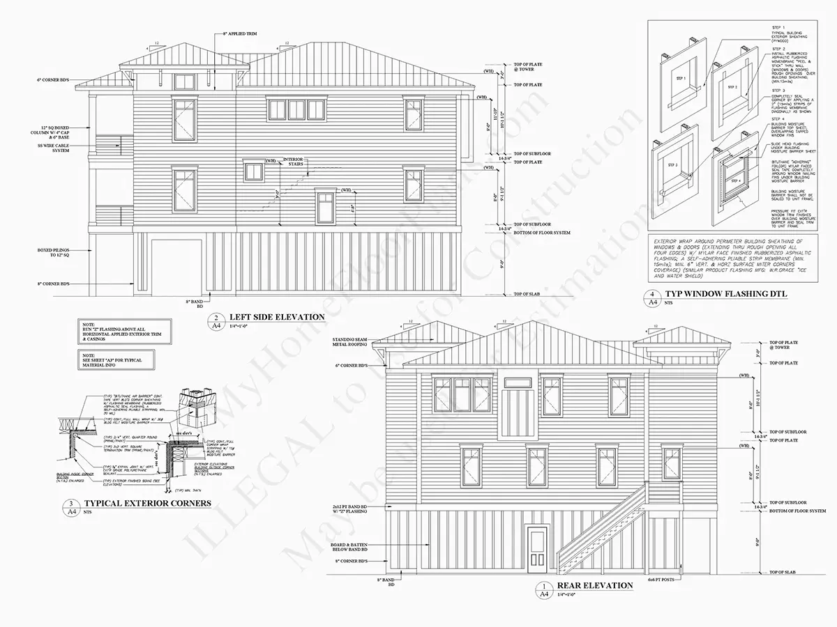 Projekt domu dwupiętrowego o pow. 333 m²: 4 Sypialnie, Gabinet, 5 Łazienki, Otwarta kuchnia, Garaż