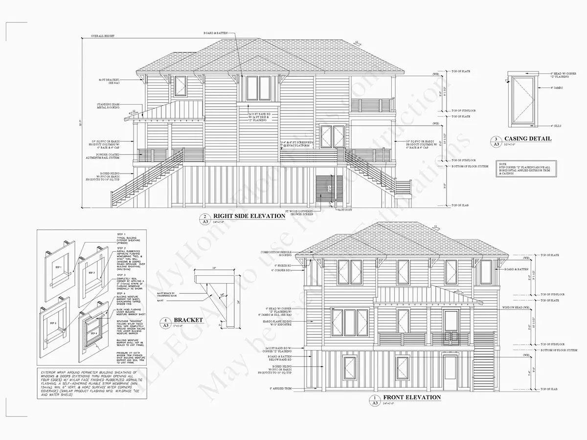 Projekt domu dwupiętrowego o pow. 318 m²: 4 Sypialnie, 4 Łazienki, Otwarta kuchnia, Garaż