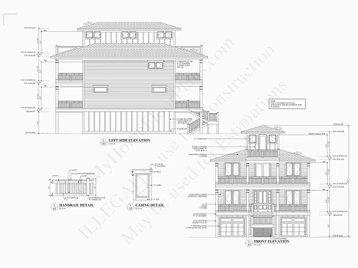 Projekt domu dwupiętrowego o pow. 294 m²: 6 Sypialnie, 5 Łazienki, Otwarta kuchnia, Garaż