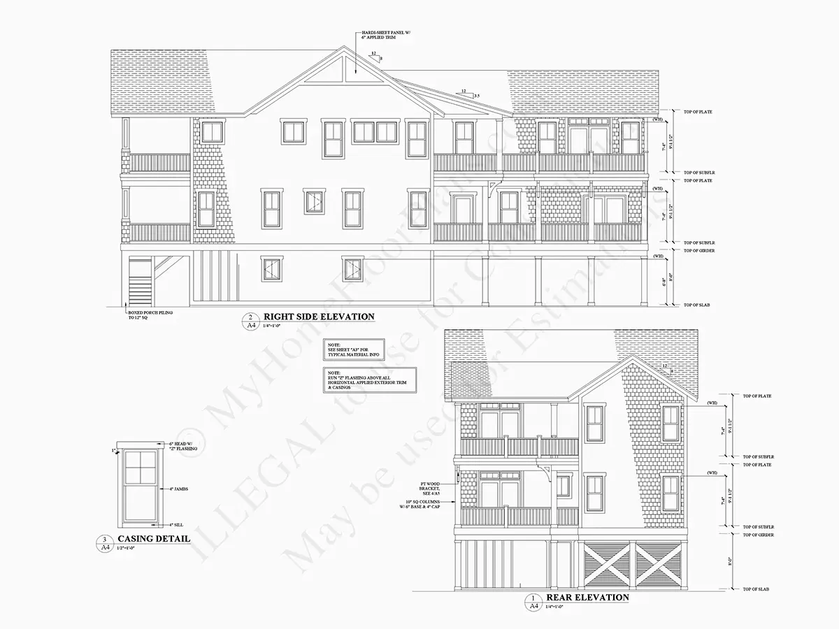 Projekt domu dwupiętrowego o pow. 335 m²: 5 Sypialnie, 6 Łazienki, Otwarta kuchnia, Garaż