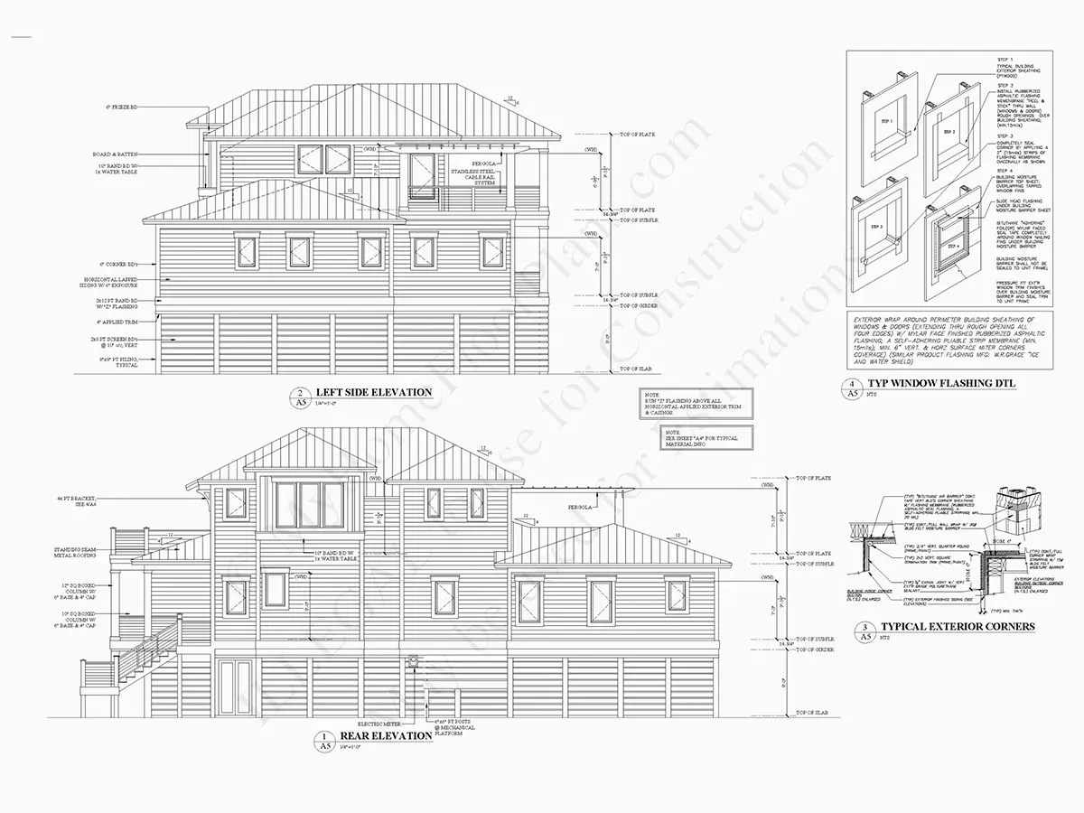 Projekt domu dwupiętrowego o pow. 275 m²: 4 Sypialnie, 6 Łazienki, Otwarta kuchnia, Garaż