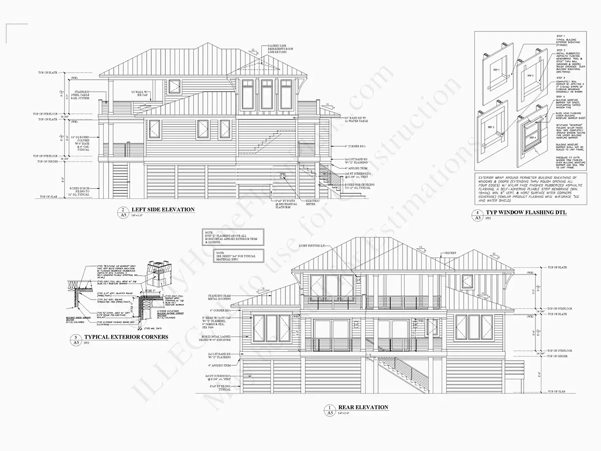 Projekt domu dwupiętrowego o pow. 285 m²: 4 Sypialnie, 5 Łazienki, Otwarta kuchnia, Garaż