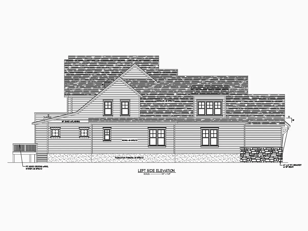 Projekt domu z poddaszem użytkowym o pow. 403 m²: 3 Sypialnie, Gabinet, 5 Łazienki, Otwarta kuchnia, Garaż