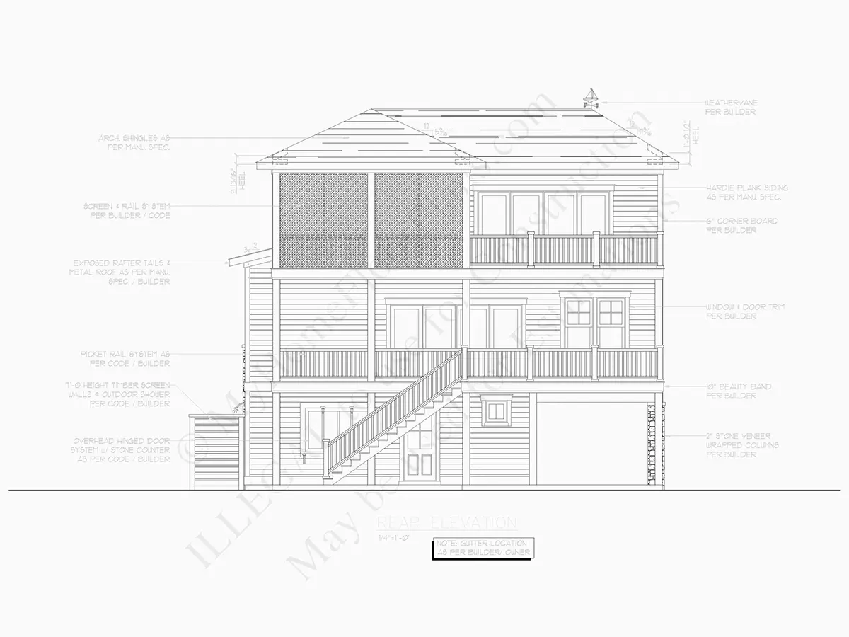 Projekt domu dwupiętrowego o pow. 255 m²: 4 Sypialnie, 5 Łazienki, Otwarta kuchnia, Garaż