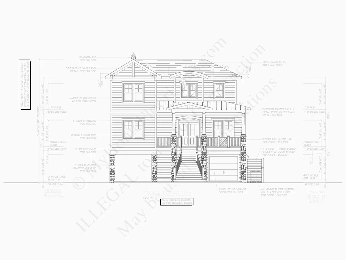 Projekt domu dwupiętrowego o pow. 255 m²: 4 Sypialnie, 5 Łazienki, Otwarta kuchnia, Garaż