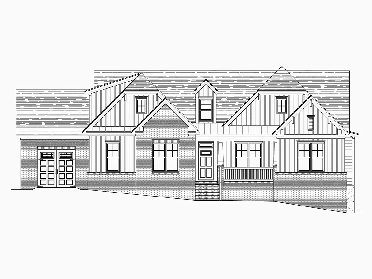 Projekt domu z poddaszem użytkowym o pow. 277 m²: 3 Sypialnie, Gabinet, 4 Łazienki, Otwarta kuchnia, Garaż