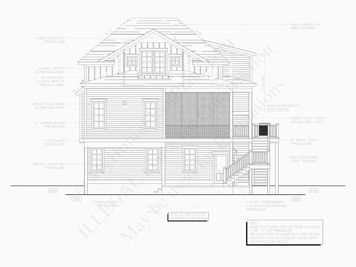 Projekt domu dwupiętrowego o pow. 203 m²: 3 Sypialnie, 2 Łazienki, Otwarta kuchnia, Garaż