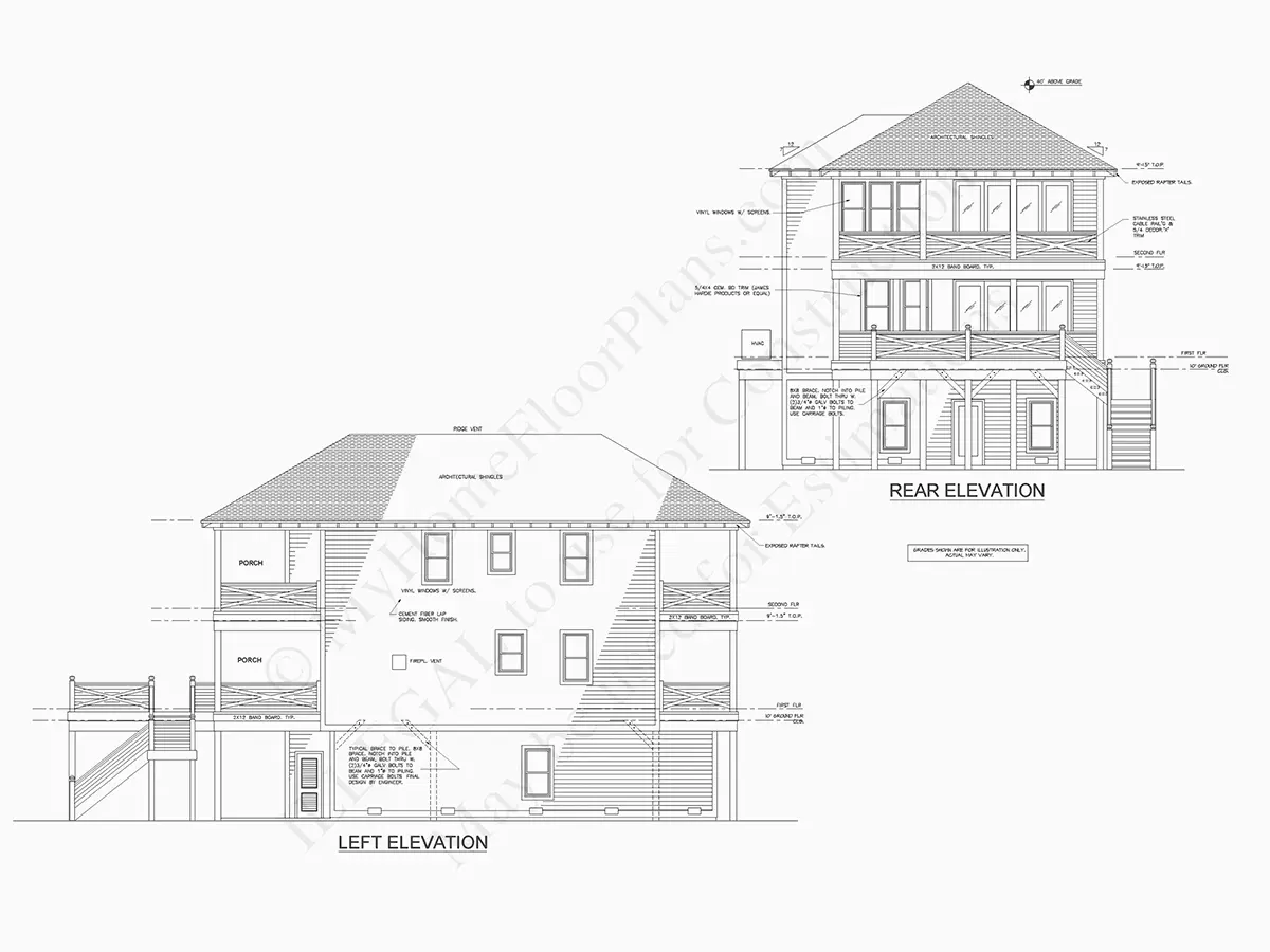 Projekt domu dwupiętrowego o pow. 218 m²: 4 Sypialnie, 4 Łazienki, Otwarta kuchnia, Garaż