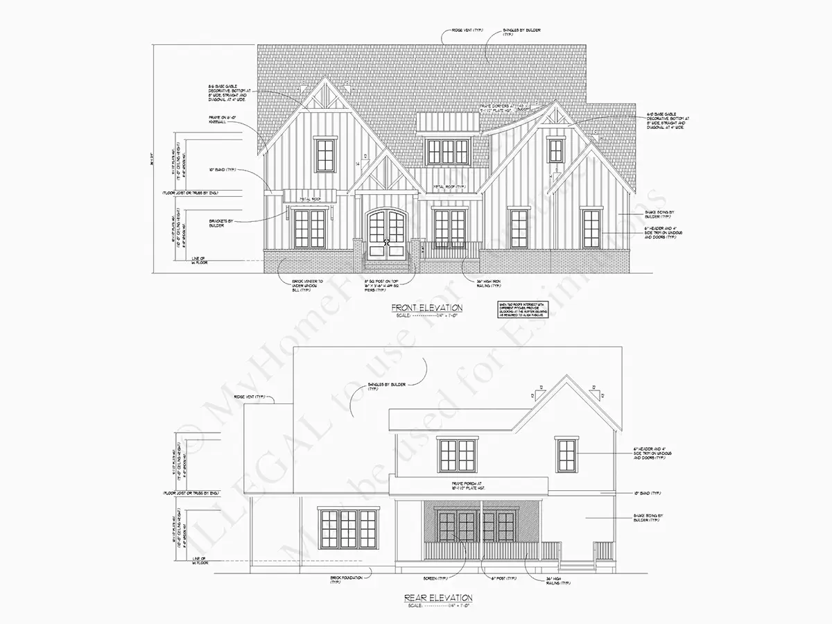 Projekt domu z poddaszem użytkowym o pow. 425 m²: 4 Sypialnie, 4 Łazienki, Otwarta kuchnia, Garaż