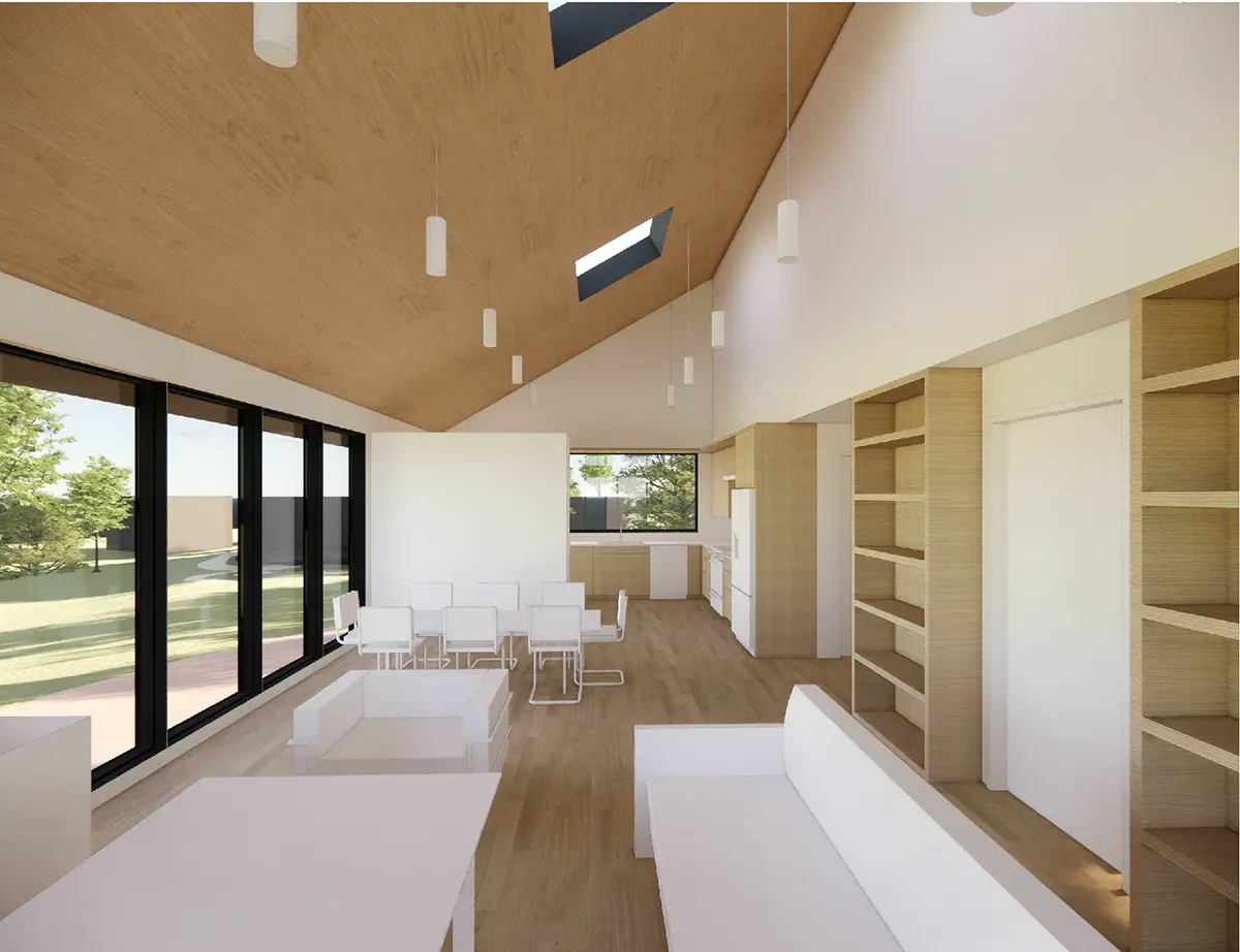 Projekt domu piętrowego o pow. 113 m²: 2 Sypialnie, 2 Łazienki, Otwarta kuchnia, Garaż