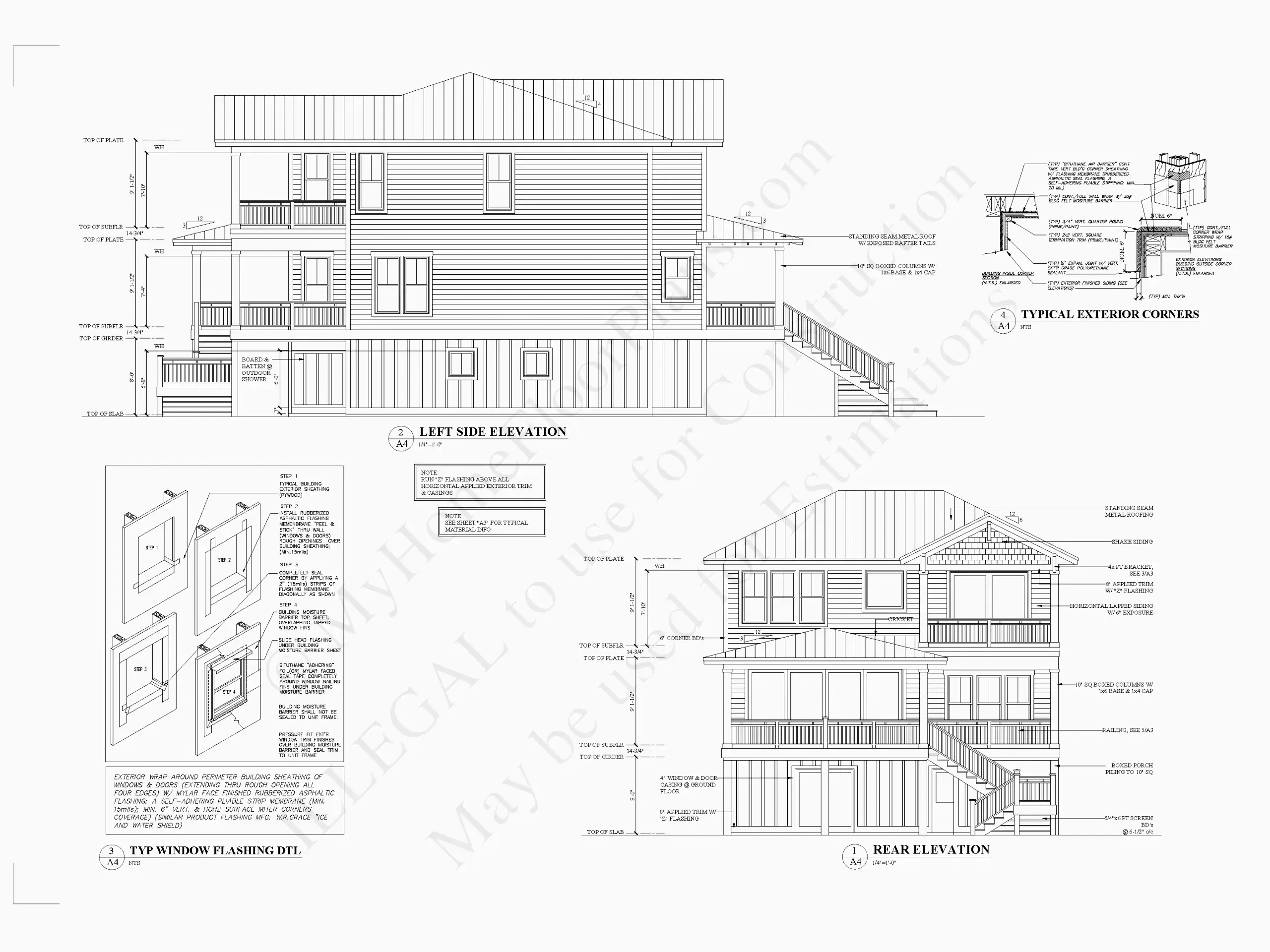 Projekt domu dwupiętrowego o pow. 318 m²: 4 Sypialnie, 4 Łazienki, Otwarta kuchnia, Garaż