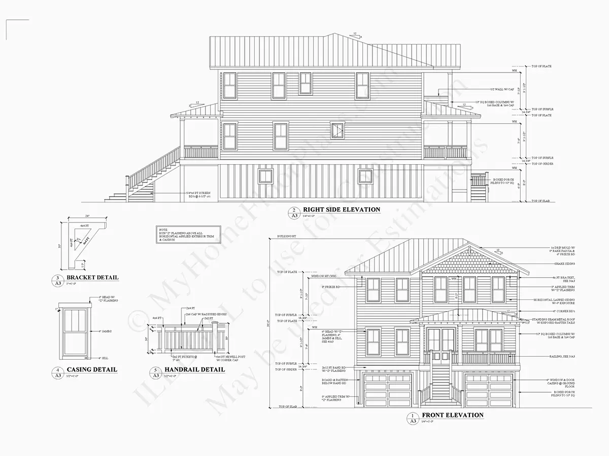 Projekt domu dwupiętrowego o pow. 318 m²: 4 Sypialnie, 4 Łazienki, Otwarta kuchnia, Garaż