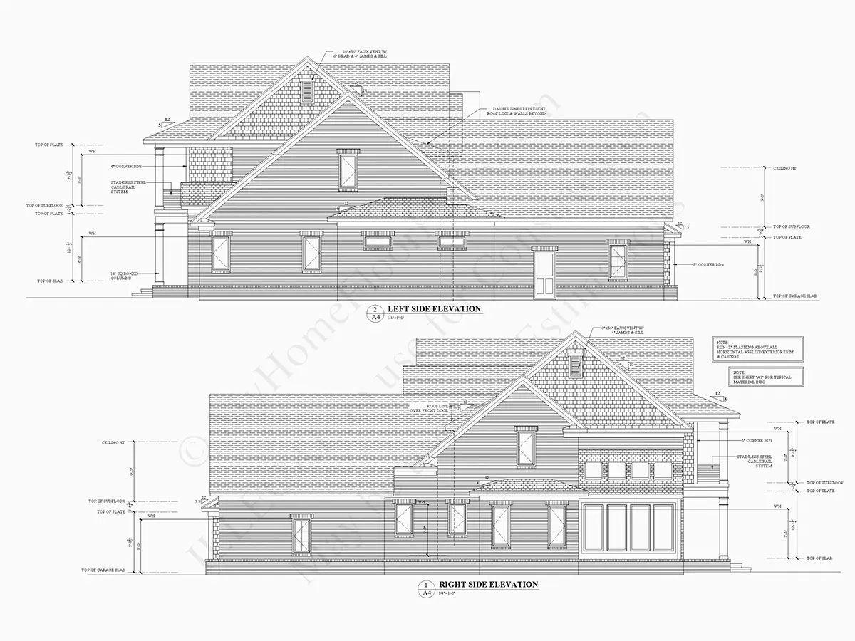Projekt domu z poddaszem użytkowym o pow. 480 m²: 4 Sypialnie, Gabinet, 7 Łazienki, Otwarta kuchnia, Garaż