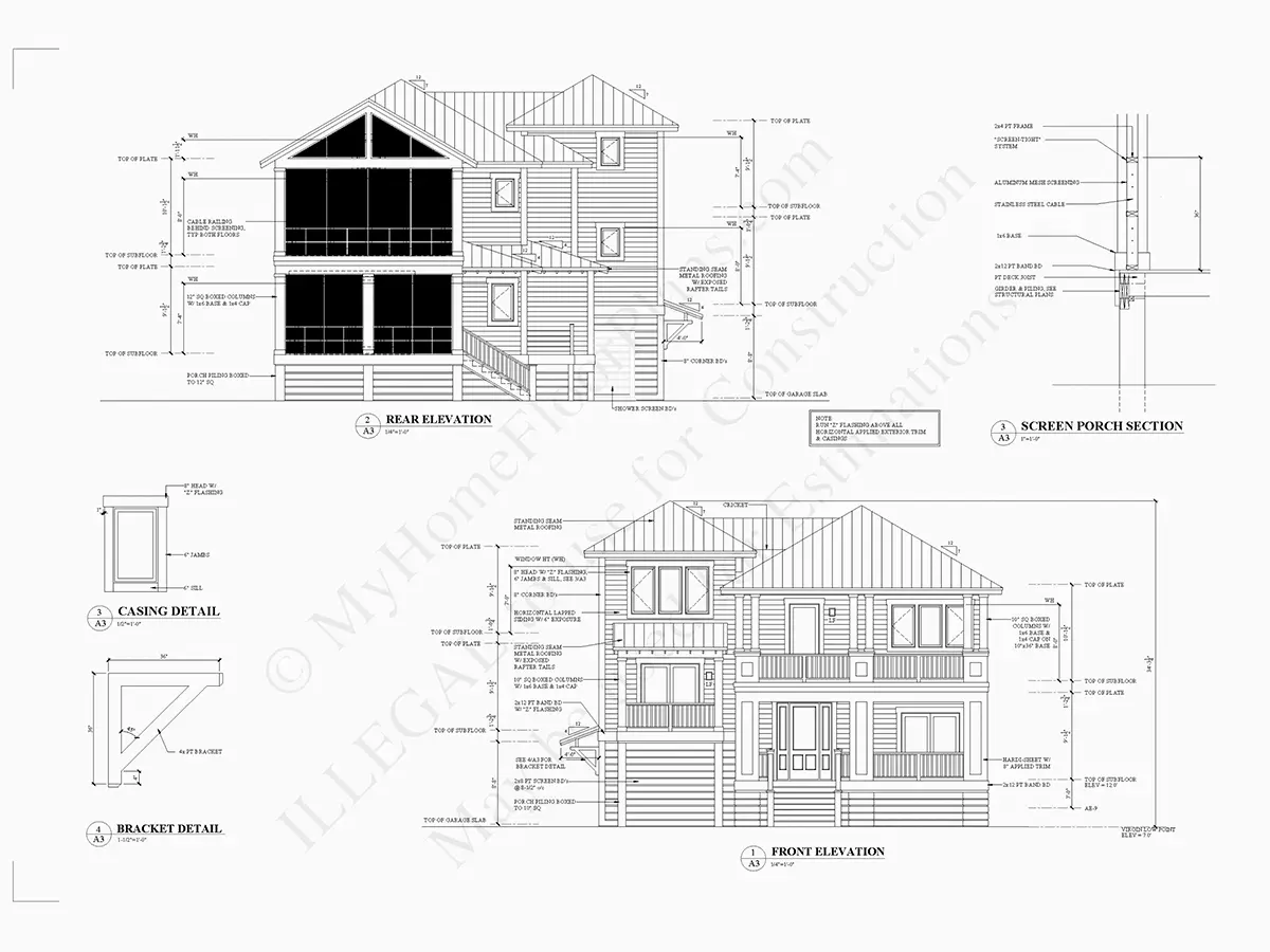 Projekt domu dwupiętrowego o pow. 256 m²: 3 Sypialnie, 5 Łazienki, Otwarta kuchnia, Garaż