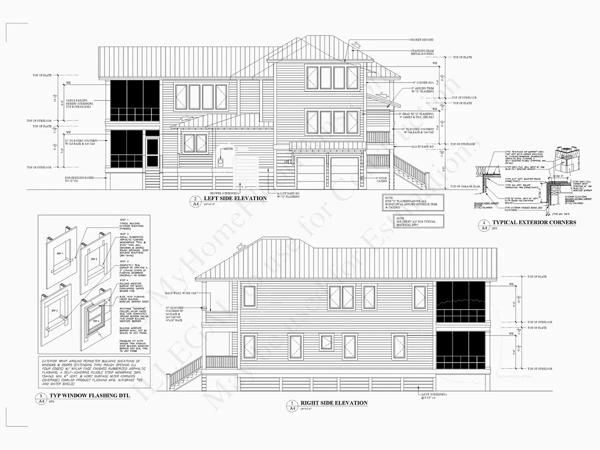 Projekt domu dwupiętrowego o pow. 256 m²: 3 Sypialnie, 5 Łazienki, Otwarta kuchnia, Garaż