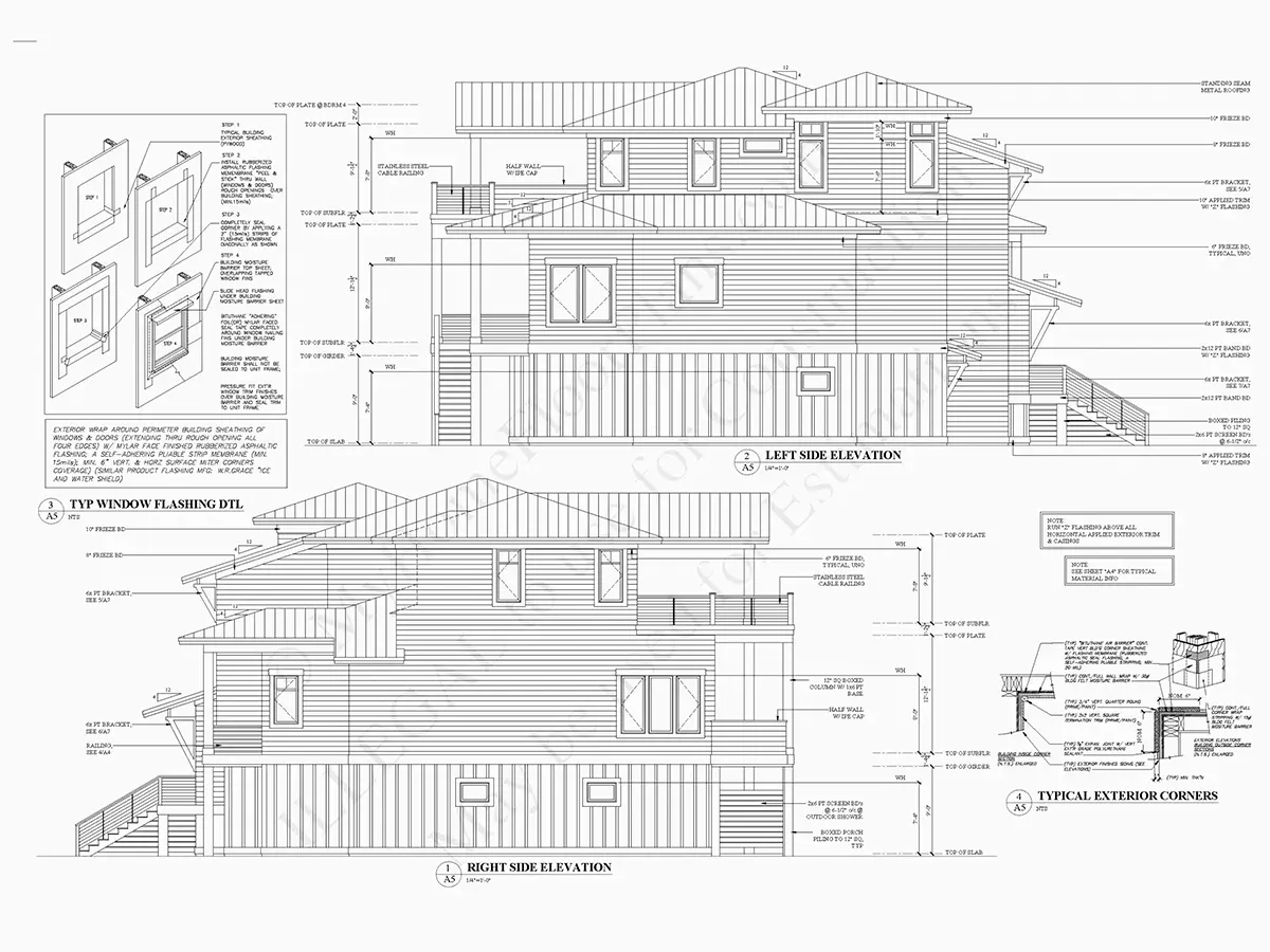 Projekt domu dwupiętrowego o pow. 382 m²: 4 Sypialnie, Gabinet, 4 Łazienki, Otwarta kuchnia, Garaż