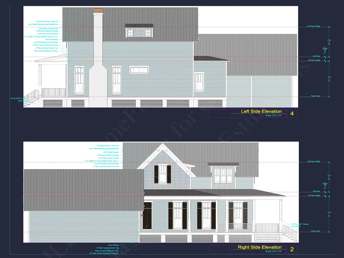 Projekt domu piętrowego o pow. 275 m²: 3 Sypialnie, Gabinet, 5 Łazienki, Otwarta kuchnia, Garaż