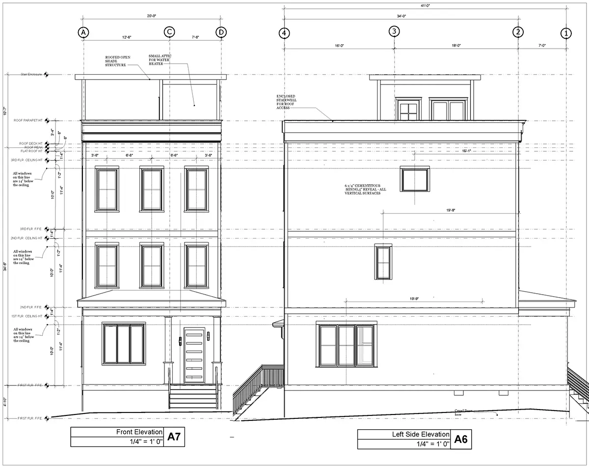 Projekt domu dwupiętrowego o pow. 209 m²: 3 Sypialnie, Gabinet, 4 Łazienki, Otwarta kuchnia, bez Garażu