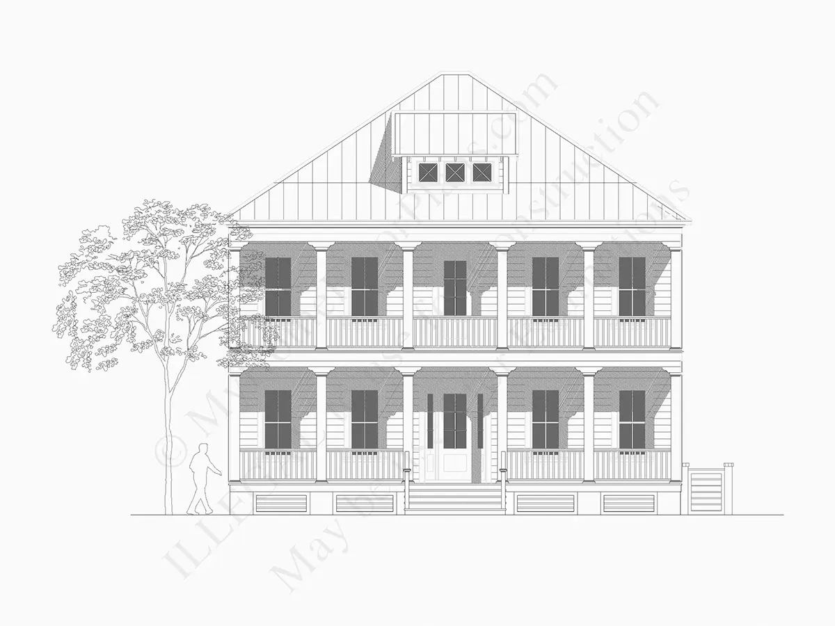 Projekt domu piętrowego o pow. 384 m²: 3 Sypialnie, 4 Łazienki, Garaż
