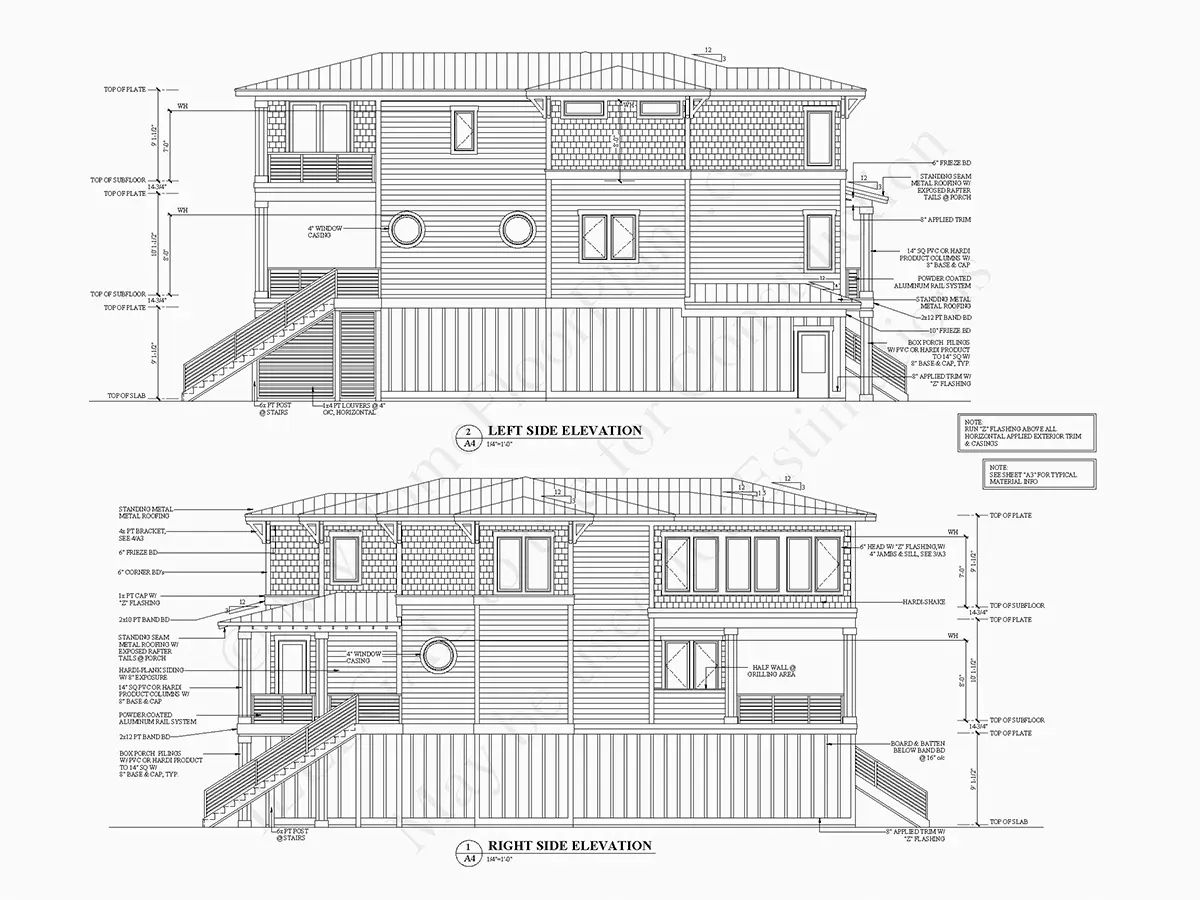 Projekt domu dwupiętrowego o pow. 430 m²: 4 Sypialnie, Gabinet, 5 Łazienki, Otwarta kuchnia, Garaż